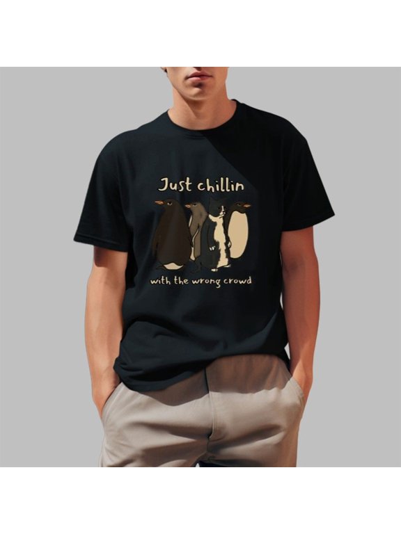 Just Chillin With The Wrong Crowd Shirt, Trending Graphic Shirt 2025 Size S-3XL