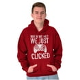 thumbnail image 1 of Just Clicked Funny Video Gamer Nerd Hoodie Sweatshirt Women Men Brisco Brands 2X, 1 of 6