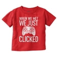 thumbnail image 1 of Just Clicked Funny Video Gamer Nerd Toddler Boy Girl T Shirt Infant Toddler Brisco Brands 4T, 1 of 6