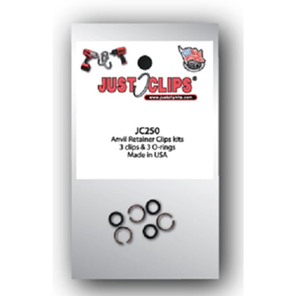Just Clips Ach JC250 1/4" Snap Ring Kit [3 Sets]