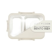 Just Cook 2 Section Microwave Safe Stainless Steel Bento Box 900 ml - Coconut Milk