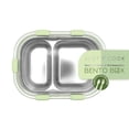 thumbnail image 1 of Just Cook 2 Section Locktop Microwave Safe Stainless Steel Bento Box with Fork & Spoon, 1350 ml, 1 of 8