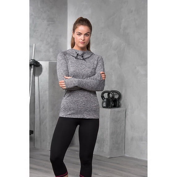 Just Cool by AWDis JCA038 Ladies Cool Cowl Neck-Grey Melange-L