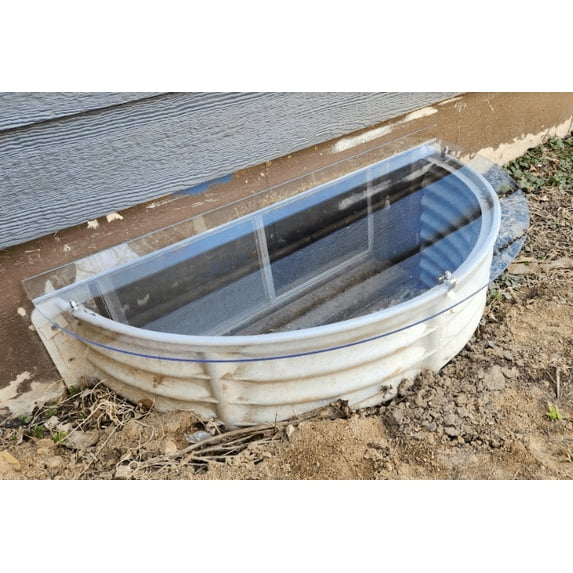 "Just Cover It" Window Well Cover (Polycarbonate, 39" Width x 18" Length)