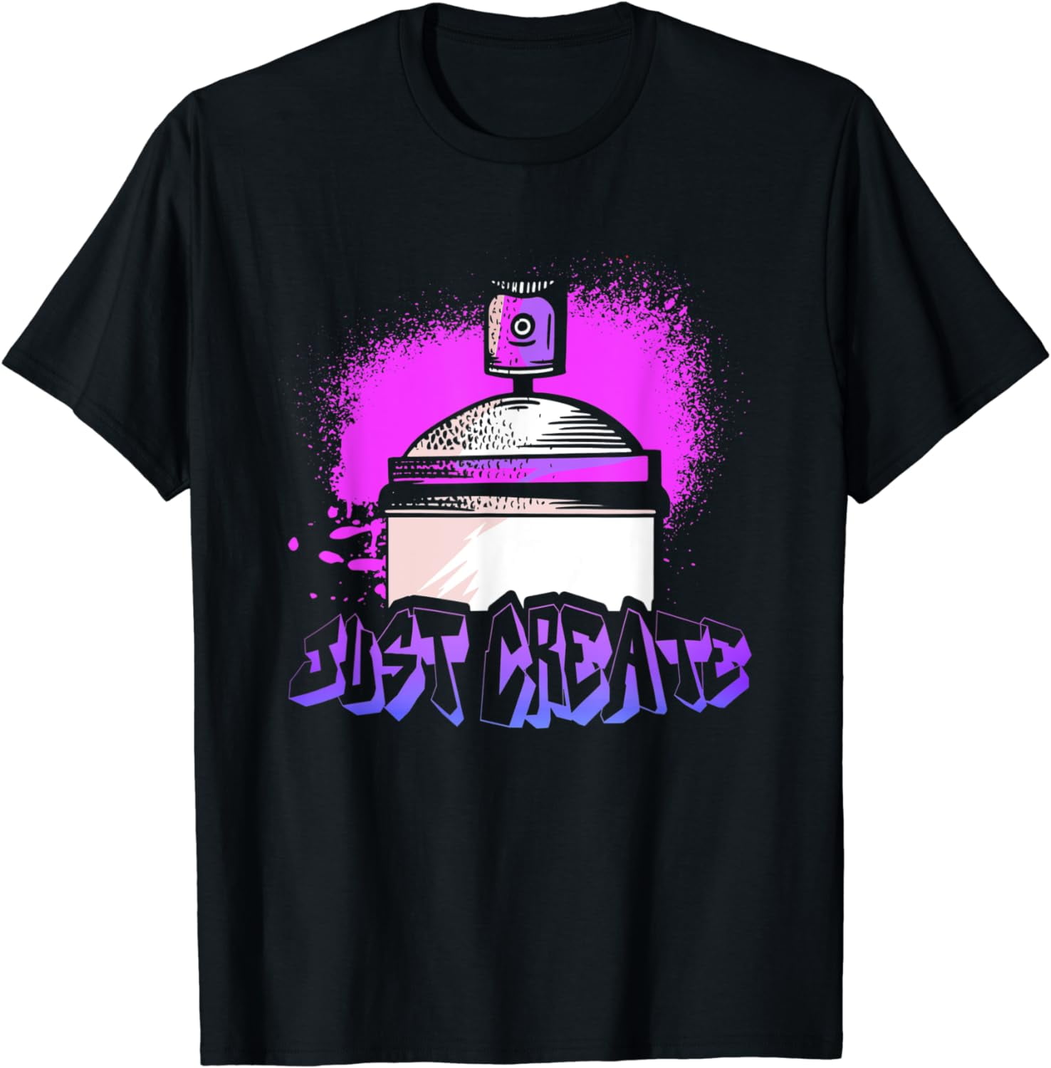 Just Create Spray Paint Robot Graffiti Artist TShirt