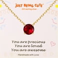thumbnail image 1 of Just Being Cute Garnet Necklace for Women, 1 Carat Solitaire Birthstone Pendant Necklace, Birthday Mothers Day Jewelry Gifts Mom Her Lady Adults Ideas, Golden, 1 of 8