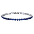 thumbnail image 1 of Just Being Cute Tennis Bracelet for Women, Blue Cubic Zirconia Bracelets Christmas Birthday Jewelry Gifts for Women with Card, 3mm/7 inch, 1 of 10