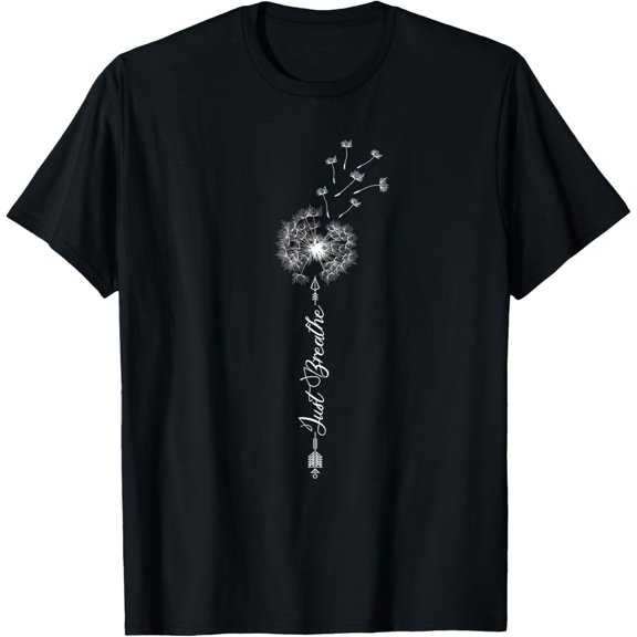 Just Dandelion Tattoodesign Arrows Breathe Blow Flowers T-Shirt100% cotton short-sleeved shirt for both men and women