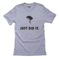 thumbnail image 1 of Just Did It Sky Diver Skydiving With Parachute Men's Grey T-Shirt, 1 of 2