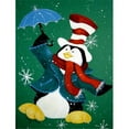 thumbnail image 1 of Just Dropping In To Say Hello Christmas Penguin Flag Canvas House Size, 1 of 1