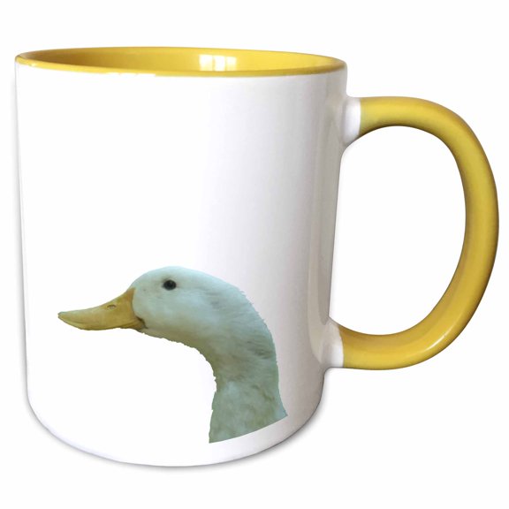 3drose, Just Ducky Vector, 11oz Two-tone Yellow Mug