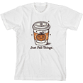 thumbnail image 1 of Just Fall Things Pumpkin Spice Latte Youth White Crew Neck Short Sleeve Tee-Small, 1 of 4
