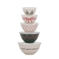 thumbnail image 1 of Just Feed Me by Jessie James Decker 10-Piece Holiday Melamine Mixing Bowl Set with Lids, Nesting Food Prep & Storage Bowls, Multicolor, 1 of 29
