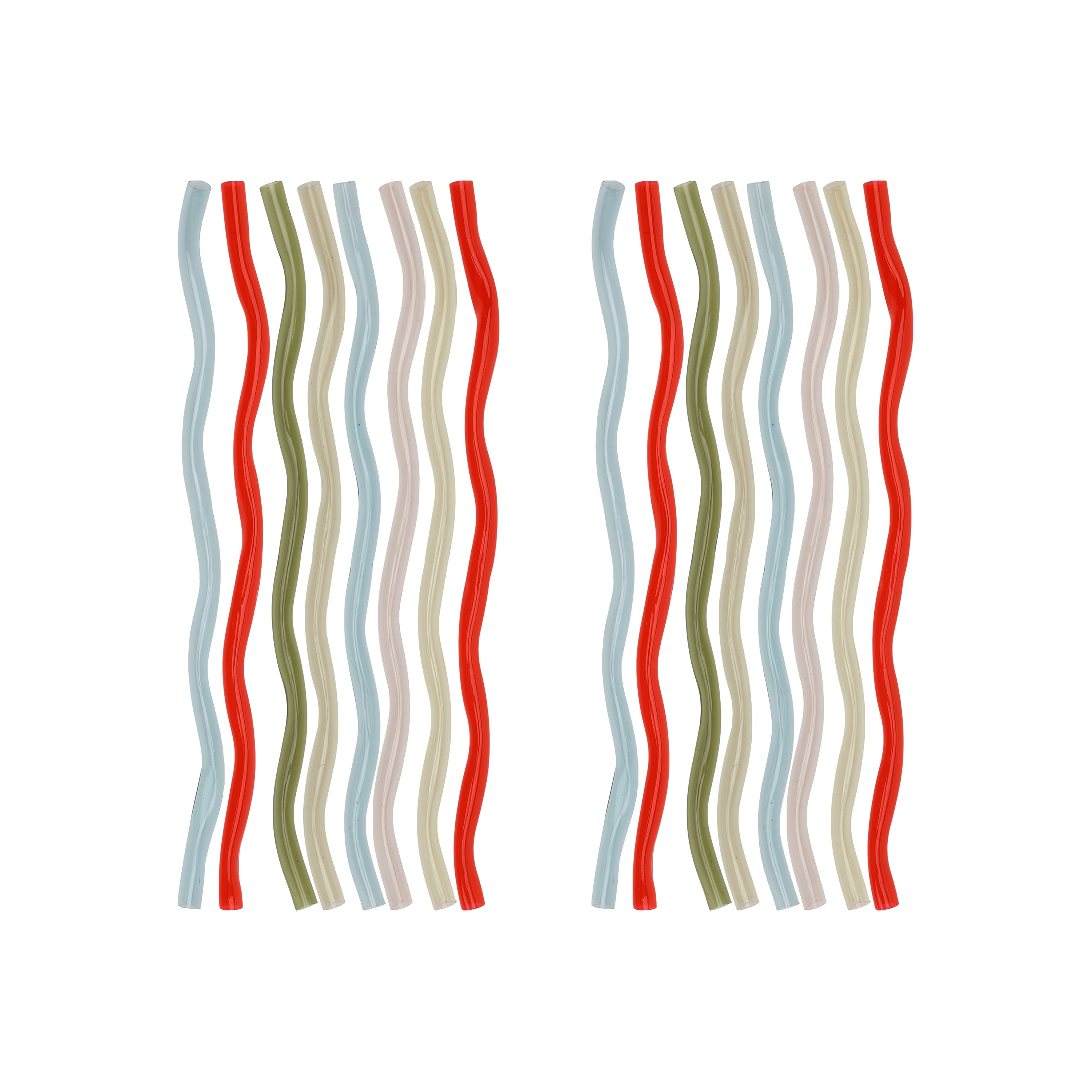 Just Feed Me by Jessie James Decker 16-Piece Wavy Multicolor Tritan Straws