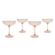 Just Feed Me by Jessie James Decker 4-Piece 13oz Coupe Glass, Pink