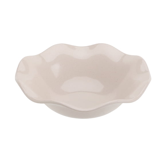 Just Feed Me by Jessie James Decker 7.5" Bamboo-Melamine Ruffled Cereal Bowl, Cream