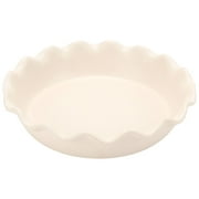 Just Feed Me by Jessie James Decker Ceramic Round Pie Pan, Cream
