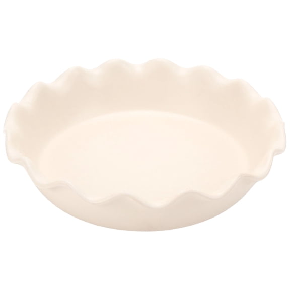 Just Feed Me by Jessie James Decker Ceramic Round Pie Pan, Cream