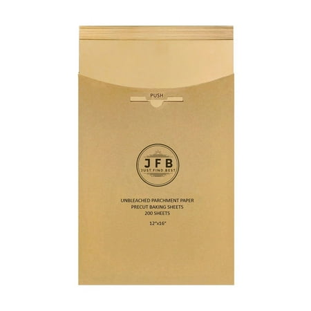 Just.Find.Best Unbleached Parchment Paper Baking Sheets, Pre-Cut 12"x16" - 200 Sheets