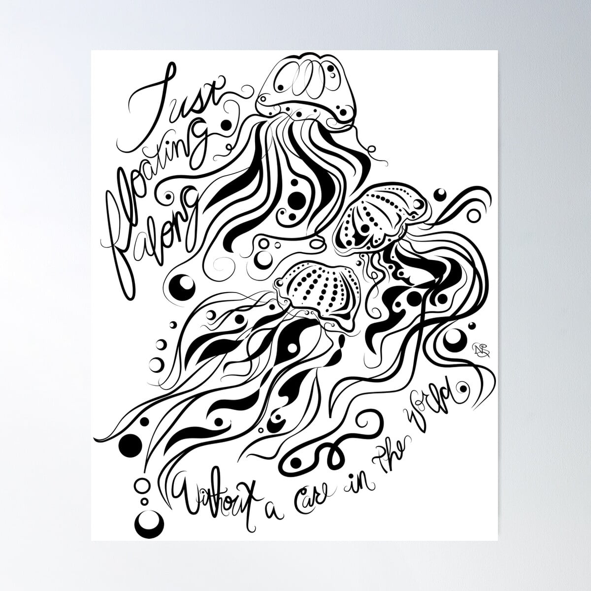 Just Floating Along Without A Care In The World. Illustration ...