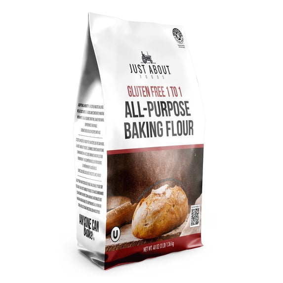 Just About Foods All Purpose Flour Gluten-Free, New Improved Formula, All-Purpose 1:1 Substitute for Wheat Flour,
