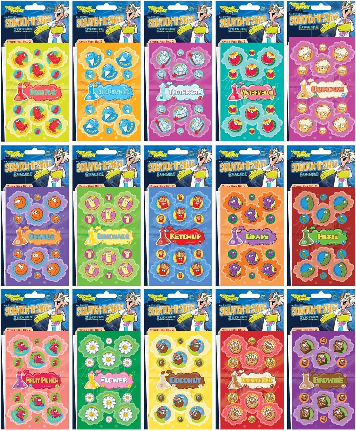 Just For Laughs Dr. Stinky's Scratch N Sniff Stickers, 15-Pack