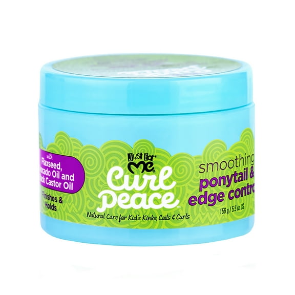Just For Me Curl Peace 5.5 oz. Kids Smoothing Ponytail and Edge Control, for Curly, Coily Hair, Frizz Control, Unisex