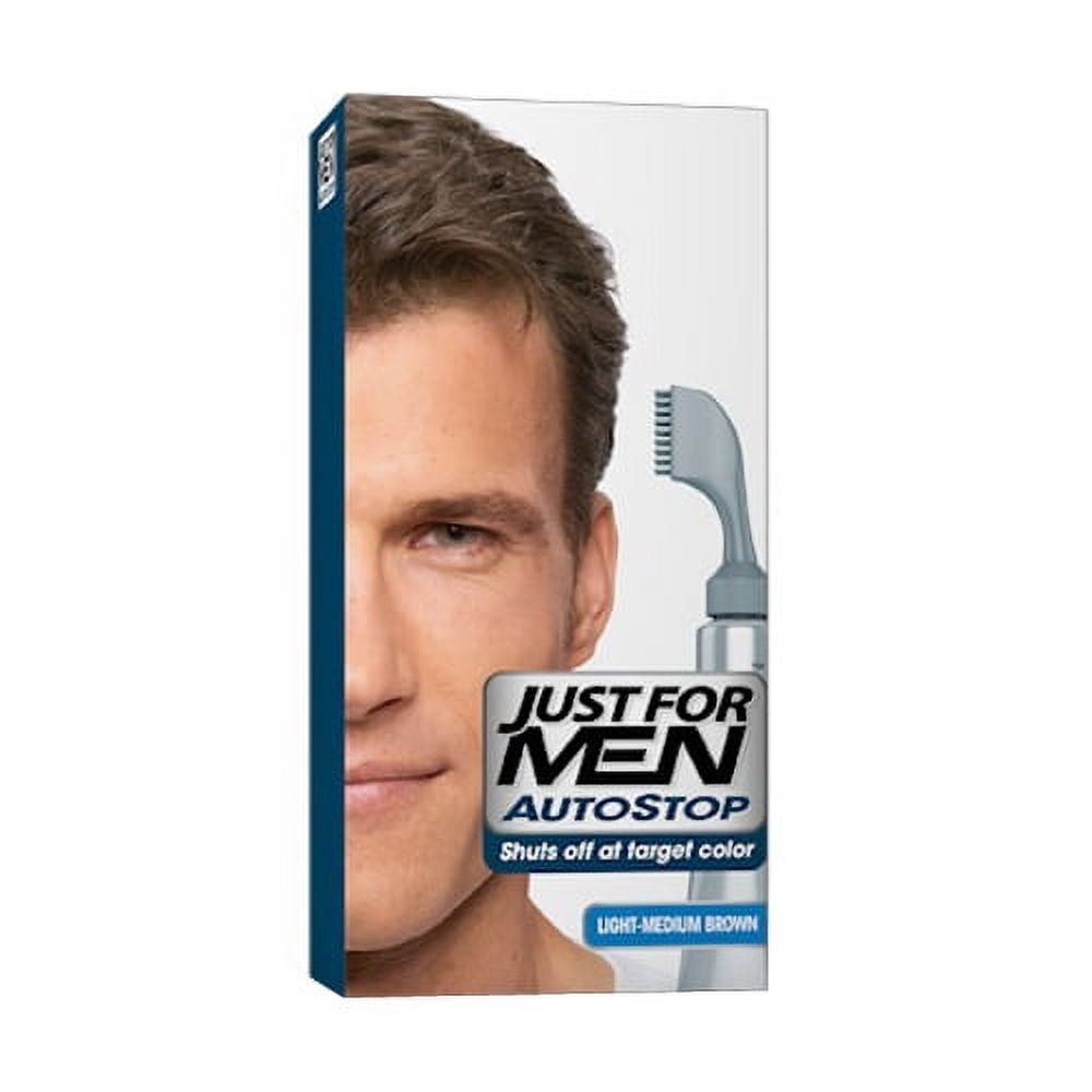 Just For Men Autostop Foolproof Hair Color Kit, Light-Medium Brown - 1 ...