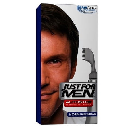 Just For Men Autostop Foolproof Hair Color, Medium Dark Brown - 1 Ea, 2 Pack