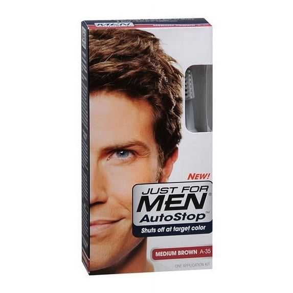 Just For Men Autostop Hair Color, Medium Brown - Kit, 3 Pack