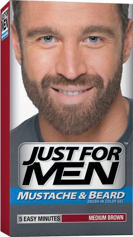Just For Men Brush-In Color Mustache & Beard Kit, Medium Brown (Pack of 20)