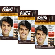 Just for Men Control GX Grey Reducing 2-in-1 Shampoo and Conditioner with Keratin, 4 Fl Oz Packaging May Vary - 3 Pack