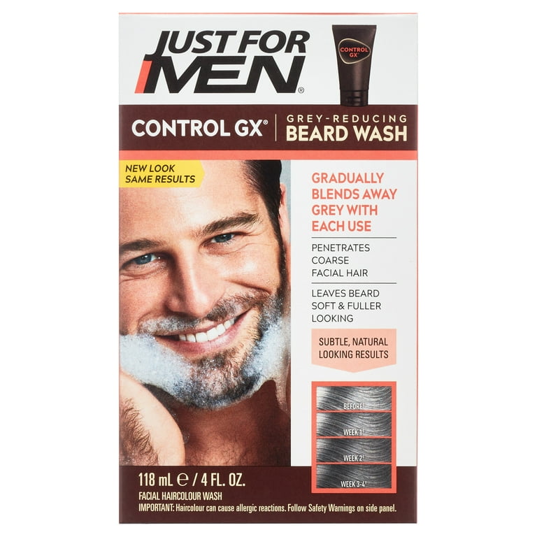 Just For Men Control GX Grey Reducing Shampoo, Gradual Hair Color for  Stronger and Healthier Hair, 4 Fl Oz - Pack of 1 (Packaging May Vary)