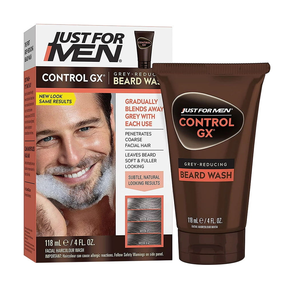 Just For Men Control GX Gradual Grey Reducing Beard Wash, 4 Oz..