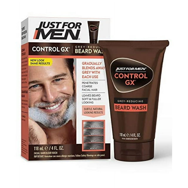 Just For Men Control GX Grey Reducing Beard Wash Shampoo, Gradually