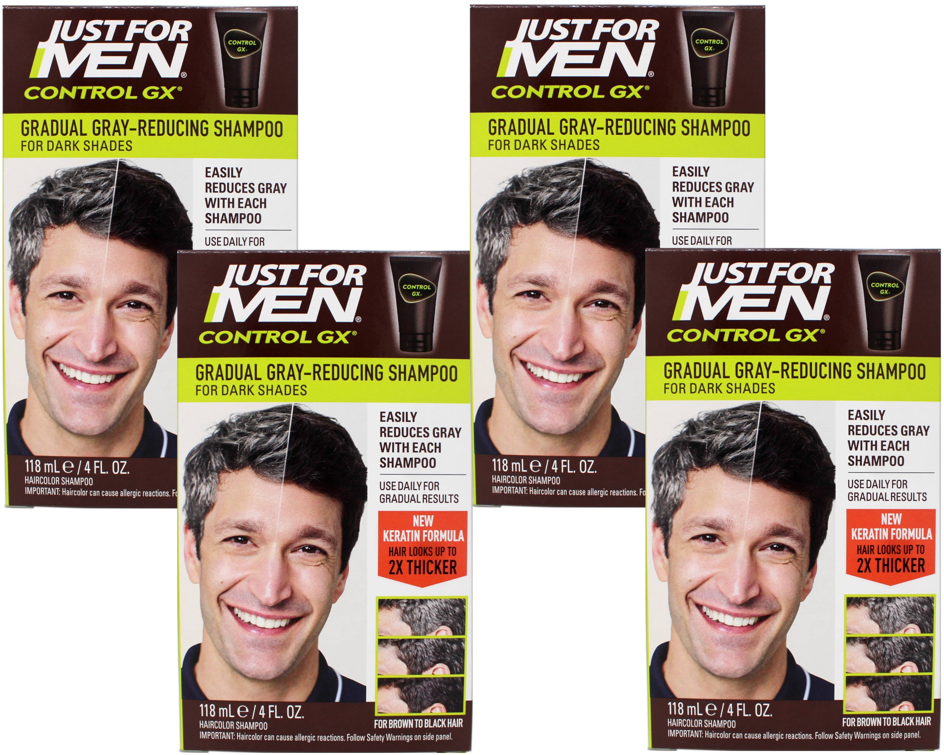 Just For Men Control GX , Grey Reducing Shampoo 4 oz 1 ea (Pack of 4)