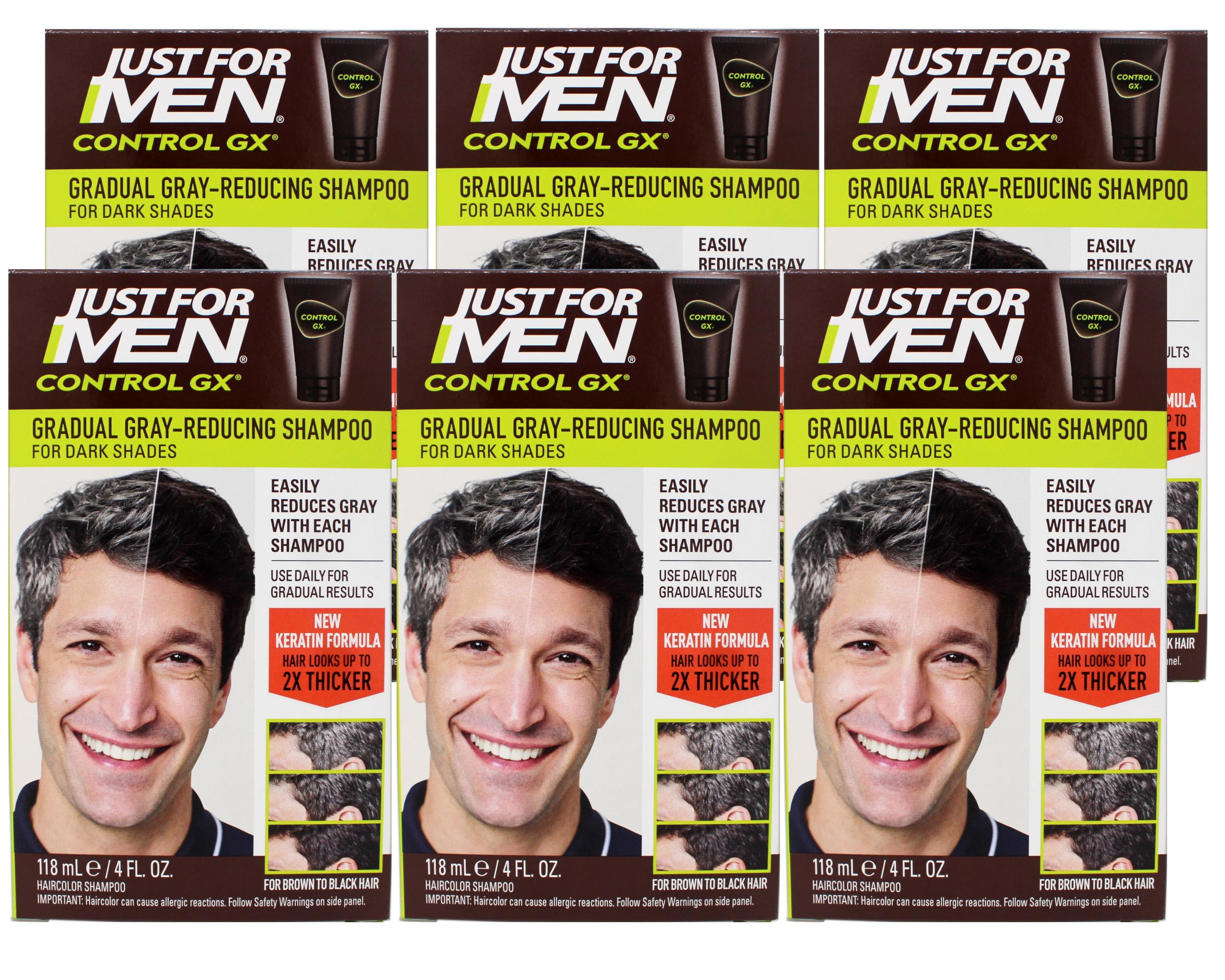 Just For Men Control GX , Grey Reducing Shampoo 4 oz 1 ea (Pack of 6)