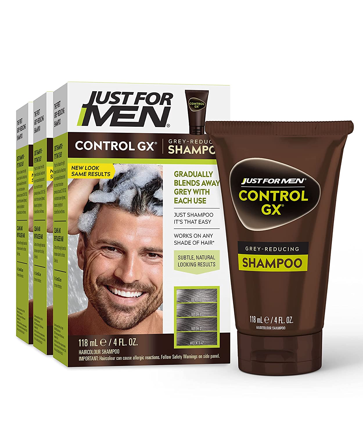 Just For Men Control GX Grey Reducing Shampoo, Gradual Hair Color for