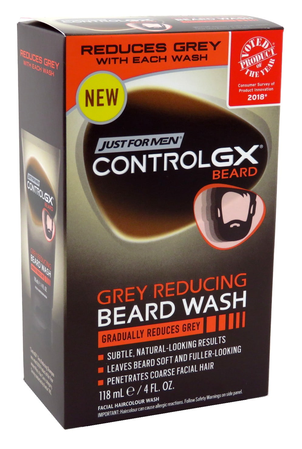 Just For Men Control Gx 4oz Beard Wash Boxed (Pack of 3)