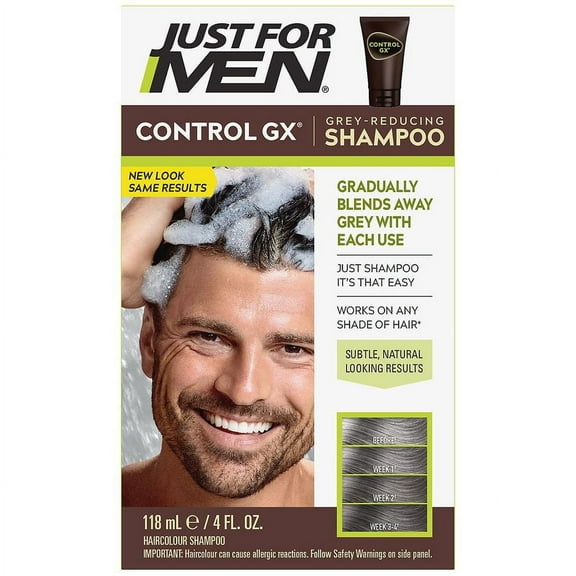 Just For Men ControlGX Grey Reducing Shampoo 4.0 fl oz Pack of 2
