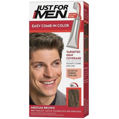 Just For Men Easy Comb-in Hair Color for Men with Applicator, Medium Brown, A-35 price history and forecast - Just For Men 4311