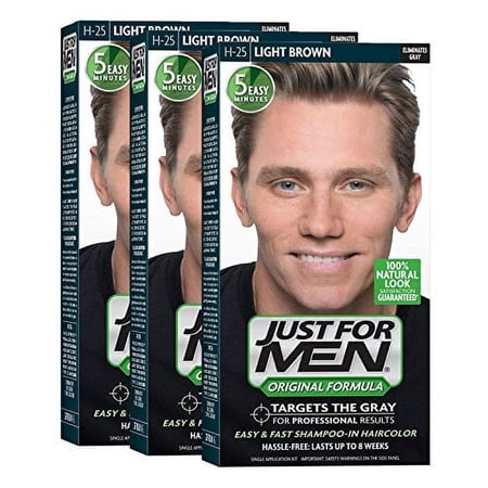 Just For Men Hair Color, Light Brown, 1 Ounce (Pack of 3)