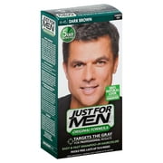 Just For Men Shampoo-In Color Gray Hair Coloring for Men - H47 - Rich Dark  Brown Shade - 1oz