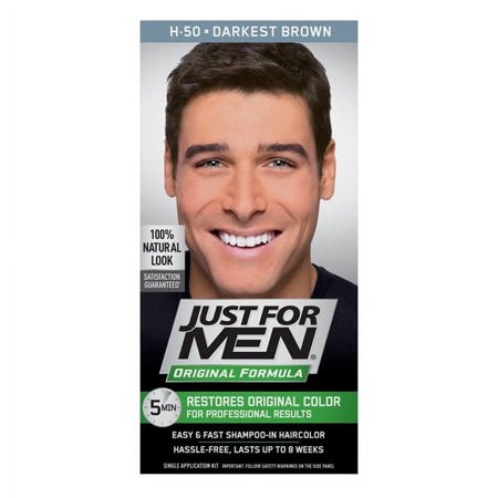 Just For Men Hispanic Shampoo-In Hair Color, Darkest Brown, #4931, Kit, 2 Pack