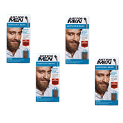 Just For Men Mustache & Beard Brush-In Color Gel, Blond M-10/15, 1oz, Eliminates Gray for Thicker Beard, with Biotin, Aloe & Coconut Oil 4 Pack