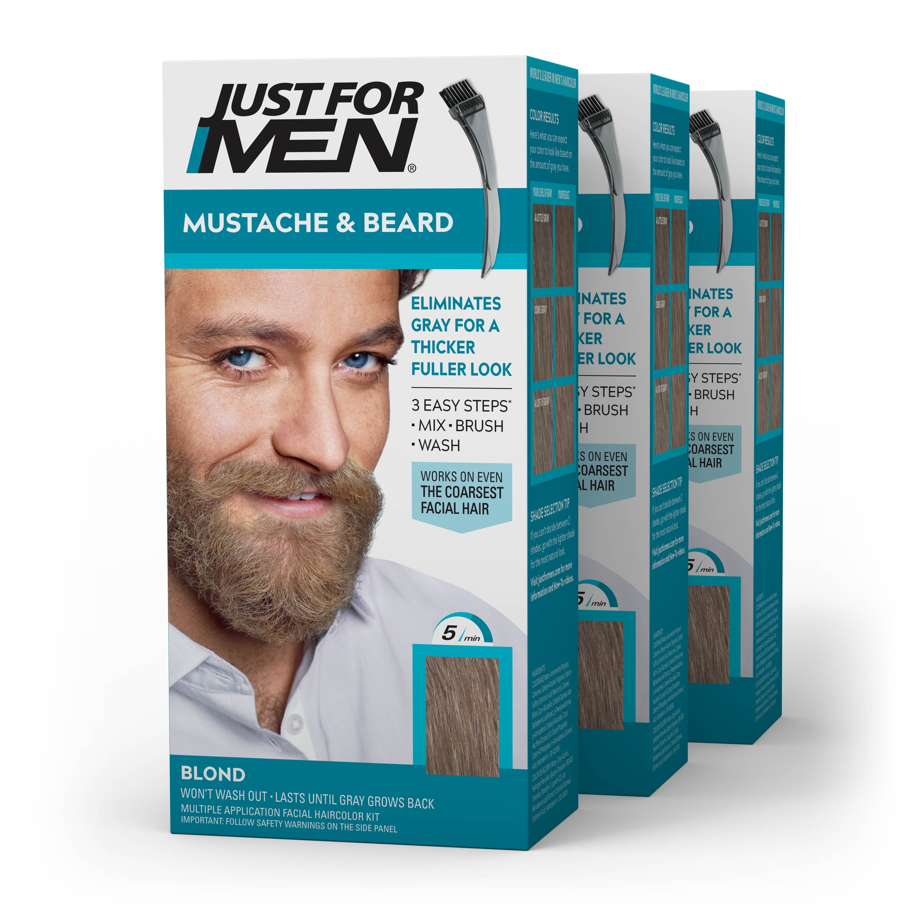 Just For Men Mustache and Beard Coloring for Gray Hair, M10/15 Blond