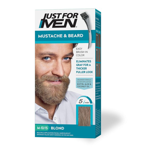 Just For Men Mustache and Beard Coloring for Gray Hair, M-10/15 Blond