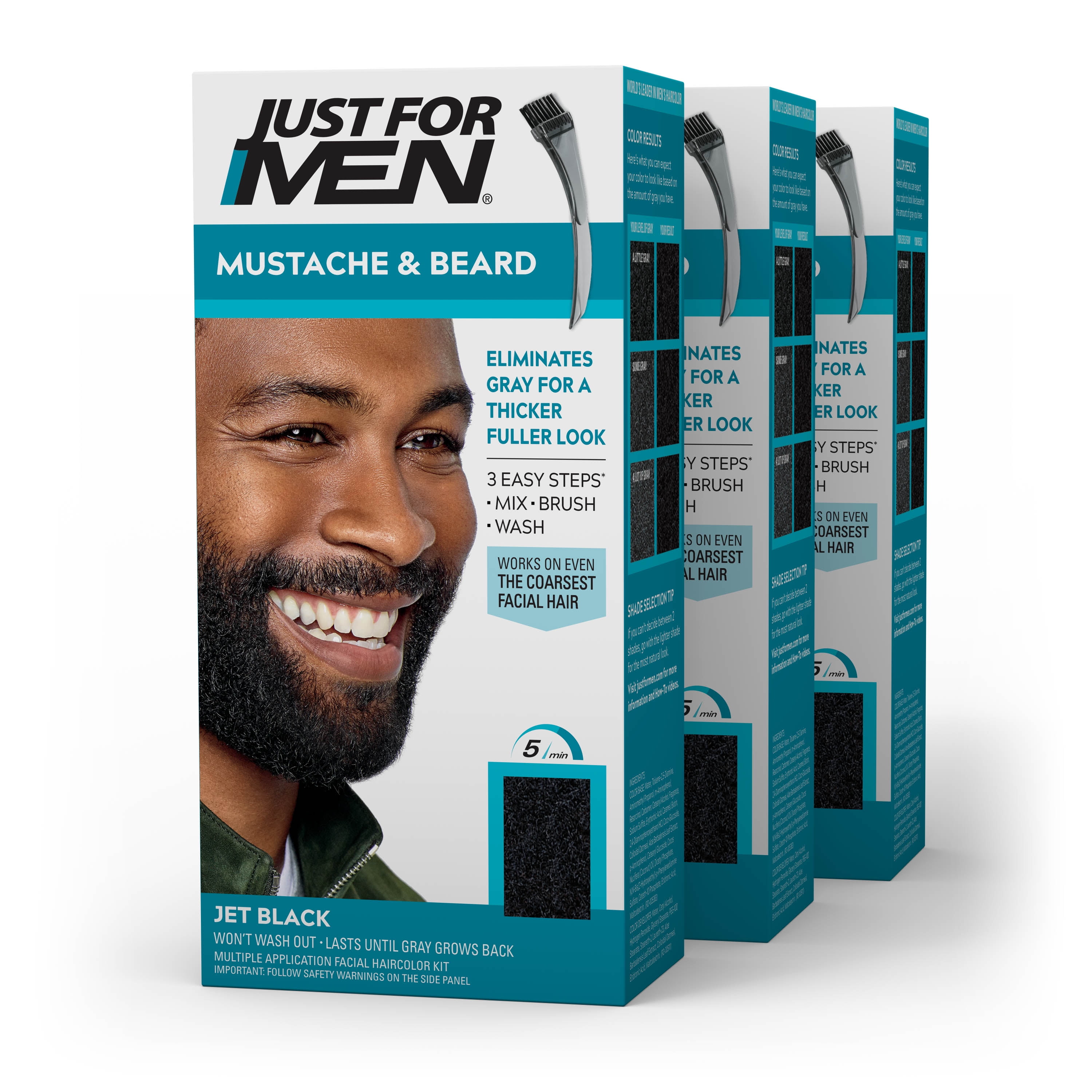 Just For Men Mustache & Beard Beard Coloring For Gray Hair With
