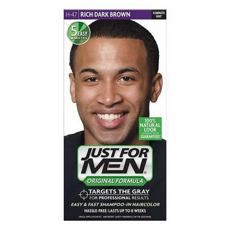 Just For Men Original Formula H-47 Haircolor, Rich Dark Brown, 1 Kit, 6 Pack