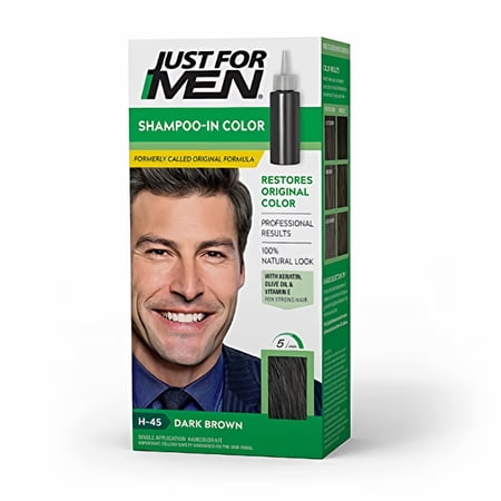 Just For Men Original Formula Men's Hair Color, Dark Brown (Pack of 4)